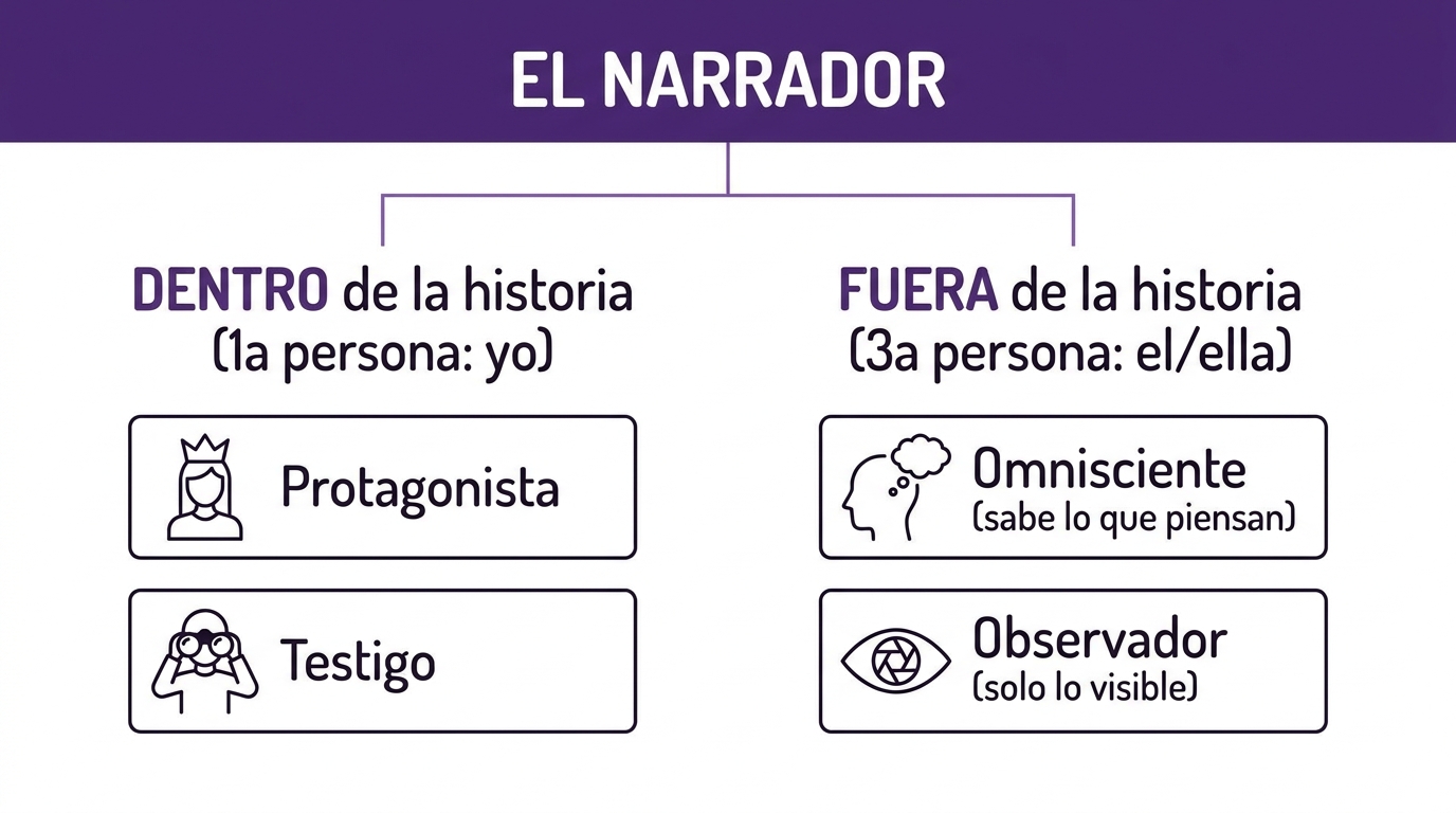 Tipos de narrador segun su participacion y persona gramatical